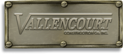 Vallencourt Constuction logo plaque